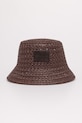 LE SH KA headwear slaměný klobouk dámský z viskózy Brown Bucket Hat hnědá BrownBucketHat