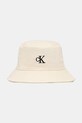 Calvin Klein Καπέλο bucket Γυναικείο βαμβακερό μπεζ LV04F5101G
