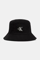 Calvin Klein pălărie tip bucket pentru femei, din bumbac negru LV04F5101G