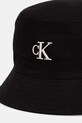 Calvin Klein pălărie tip bucket pentru femei, din bumbac LV04F5101G negru SS26