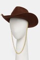 LE SH KA headwear kapelusz z szerokim rondem damski wełniany Brown Cowboy BrownCowboy brązowy SS26