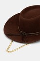 LE SH KA headwear kapelusz z szerokim rondem damski wełniany Brown Cowboy brązowy BrownCowboy