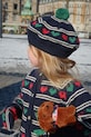 Detská vlnená baretka Konges Sløjd BELOU KNIT BERET tenká tmavomodrá KS104224.PreSpring