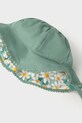 Dziewczynka Mayoral kapelusz dwustronny bawełniany dziecięcy 10144.4K.Baby.PPY2 turkusowy