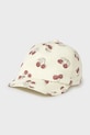 Mayoral czapka z daszkiem bawełniana dziecięca aplikacja beżowy 10150.4F.Baby.PPY2