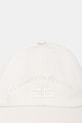 Elisabetta Franchi czapka z daszkiem bawełniana dziecięca EFCP033.C.CA033 beżowy SS26