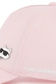 Pamučna kapa sa šiltom za bebe Karl Lagerfeld Z31196.58 roza