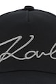 Παιδικό βαμβακερό καπέλο μπέιζμπολ Karl Lagerfeld μαύρο Z31197.58