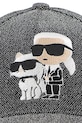 Detská baseballová čiapka Karl Lagerfeld strieborná Z31198.50.56