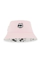 Detský obojstranný klobúk Karl Lagerfeld bavlna ružová Z31207