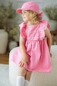 Момиче Jamiks шапка с козирка за деца от памук CANDERELLA CANDERELLA.N.g.JLI080.G розов