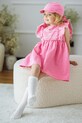 Jamiks шапка с козирка за деца от памук CANDERELLA розов CANDERELLA.N.g.JLI080.G