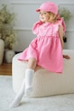 Jamiks шапка с козирка за деца от памук CANDERELLA розов CANDERELLA.N.g.JLI080.G