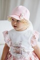 Jamiks czapka z daszkiem dziecięca bawełniana PELOA różowy PELOA.Nakr.glo.JLI120.G