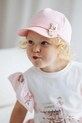 Dziewczynka Jamiks czapka z daszkiem dziecięca bawełniana PELOA PELOA.Nakr.glo.JLI120.G różowy
