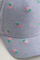 Dievča Coccodrillo čiapka so šiltom detská bavlnená WC6364204ALG modrá