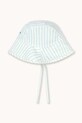 Tinycottons kapelusz dziecięcy CYAN FINE STRIPES BUCKET HAT SS26.454 biały SS26