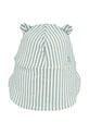 Liewood czapka z daszkiem dziecięca Senia Seersucker Sun Hat With Ears LW17681.PPY2 zielony SS26