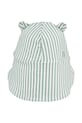 Liewood czapka z daszkiem dziecięca Senia Seersucker Sun Hat With Ears LW17681.PPY2 zielony SS26