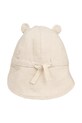 Liewood czapka z daszkiem bawełniana dziecięca Gorm Linen Sun Hat With Ears LW17695.PPY2 beżowy SS26