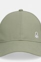 United Colors of Benetton καπέλο μπέιζμπολ παιδικό βαμβακερό 6WJSRA00D.G.Stagionale πράσινο SS26