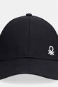 United Colors of Benetton baseballová čepice dětská bavlněná 6WJSRA00D.G.Stagionale černá SS26
