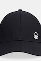 United Colors of Benetton baseballová čepice dětská bavlněná 6WJSRA00D.G.Stagionale černá SS26