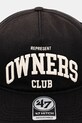 Represent czapka z daszkiem bawełniana Owners XZ.RWSSH48GWP.BKA czarny SS26