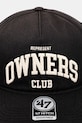Represent czapka z daszkiem bawełniana Owners XZ.RWSSH48GWP.BKA czarny SS26