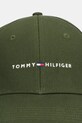 Tommy Hilfiger czapka z daszkiem bawełniana AM0AM14045 zielony SS26