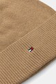 Akcesoria Tommy Hilfiger czapka z domieszką kaszmiru AM0AM14068 beżowy