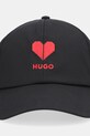 HUGO czapka z daszkiem Mett-Valentine 50555783 czarny SS26