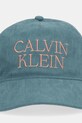 Calvin Klein czapka z daszkiem LV04D5064G turkusowy SS26