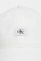 Calvin Klein czapka z daszkiem bawełniana LV04D5077G biały SS26