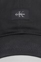 Calvin Klein czapka z daszkiem bawełniana LV04D5077G czarny SS26