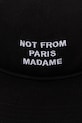 Drôle de Monsieur czapka z daszkiem bawełniana La Casquette Slogan PERM.CP194.CO138.BL czarny SS26