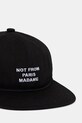 Drôle de Monsieur czapka z daszkiem bawełniana La Casquette Slogan PERM.CP194.CO138.BL czarny