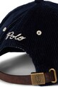 Akcesoria Polo Ralph Lauren czapka z daszkiem sztruksowa 710979197 granatowy
