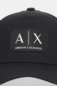 Armani Exchange czapka z daszkiem bawełniana XM002224.AF15502 czarny SS26