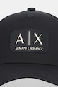 Armani Exchange czapka z daszkiem bawełniana XM002224.AF15502 czarny SS26