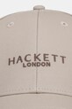 Bavlnená šiltovka Hackett London HM0400074 béžová SS26