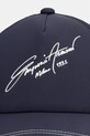 Baseballová čiapka s nádychom hodvábu Emporio Armani EM004851.AF24835 tmavomodrá SS26