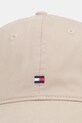 Tommy Hilfiger czapka z daszkiem męska bawełniana AM0AM14099 beżowy SS26