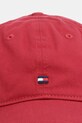 Tommy Hilfiger czapka z daszkiem męska bawełniana AM0AM14099 bordowy SS26