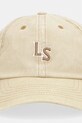 Levi's czapka z daszkiem bawełniana LS MONOGRAM 004BS.0006 beżowy SS26