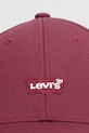 Levi's czapka z daszkiem HOUSEMARK FLEXFIT D7723 bordowy SS26