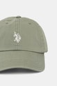 U.S. Polo Assn. czapka z daszkiem bawełniana OUTLINE DHM WASHED CASUAL MUP3426 zielony SS26