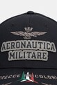 Aeronautica Militare czapka z daszkiem bawełniana HA1104UCT02261 czarny SS26
