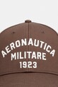 Aeronautica Militare czapka z daszkiem bawełniana HA1241UCT02261 brązowy SS26