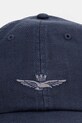 Aeronautica Militare czapka z daszkiem męska lniana HA1245UCT04293 granatowy SS26